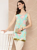 Ahalyaa Floral Print Embellished Tunic | Grocsy