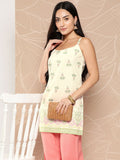 Ahalyaa Shoulder Straps Floral Print Tunic | Grocsy