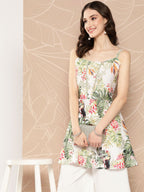 Ahalyaa Tropical Printed Tunic | Grocsy