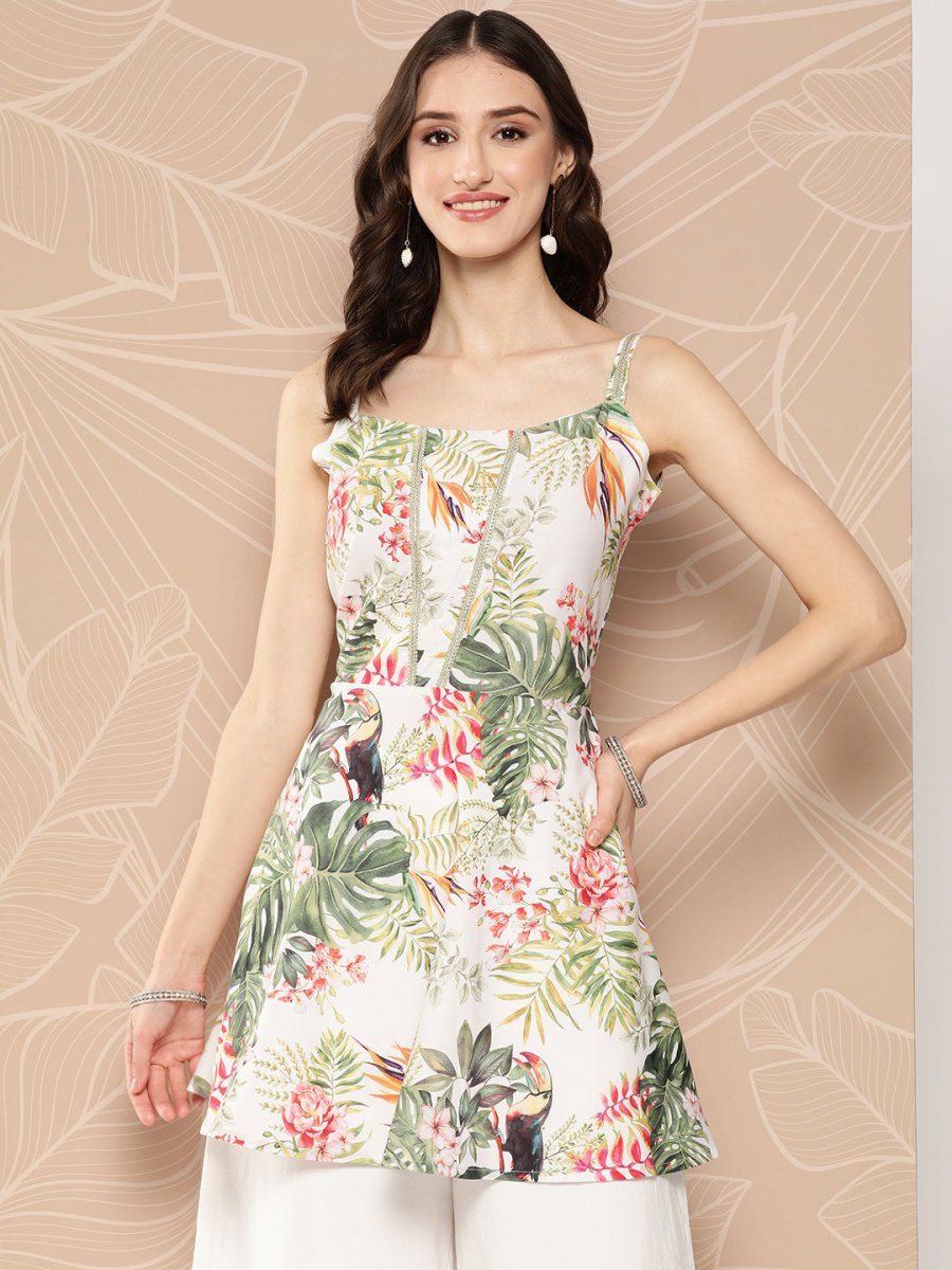 Ahalyaa Tropical Printed Tunic | Grocsy