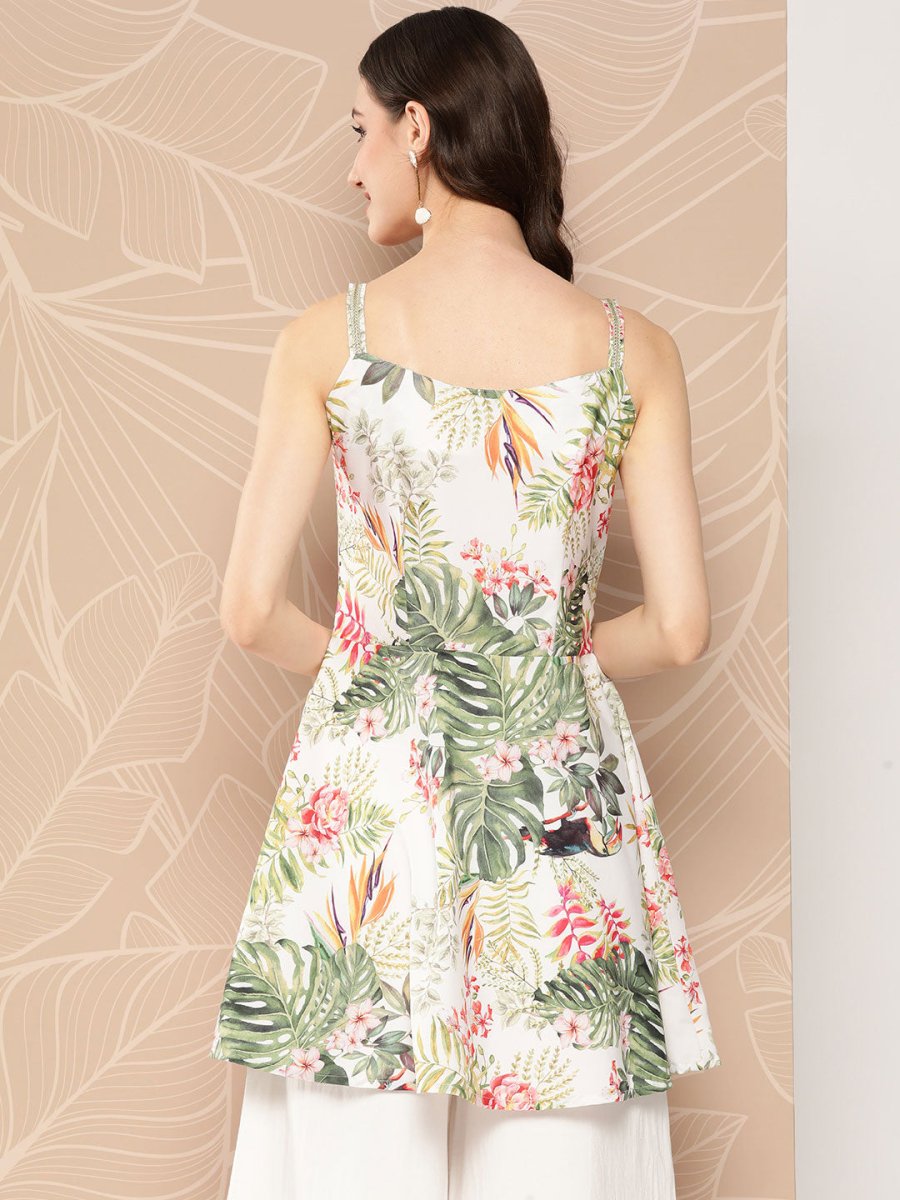 Ahalyaa Tropical Printed Tunic | Grocsy