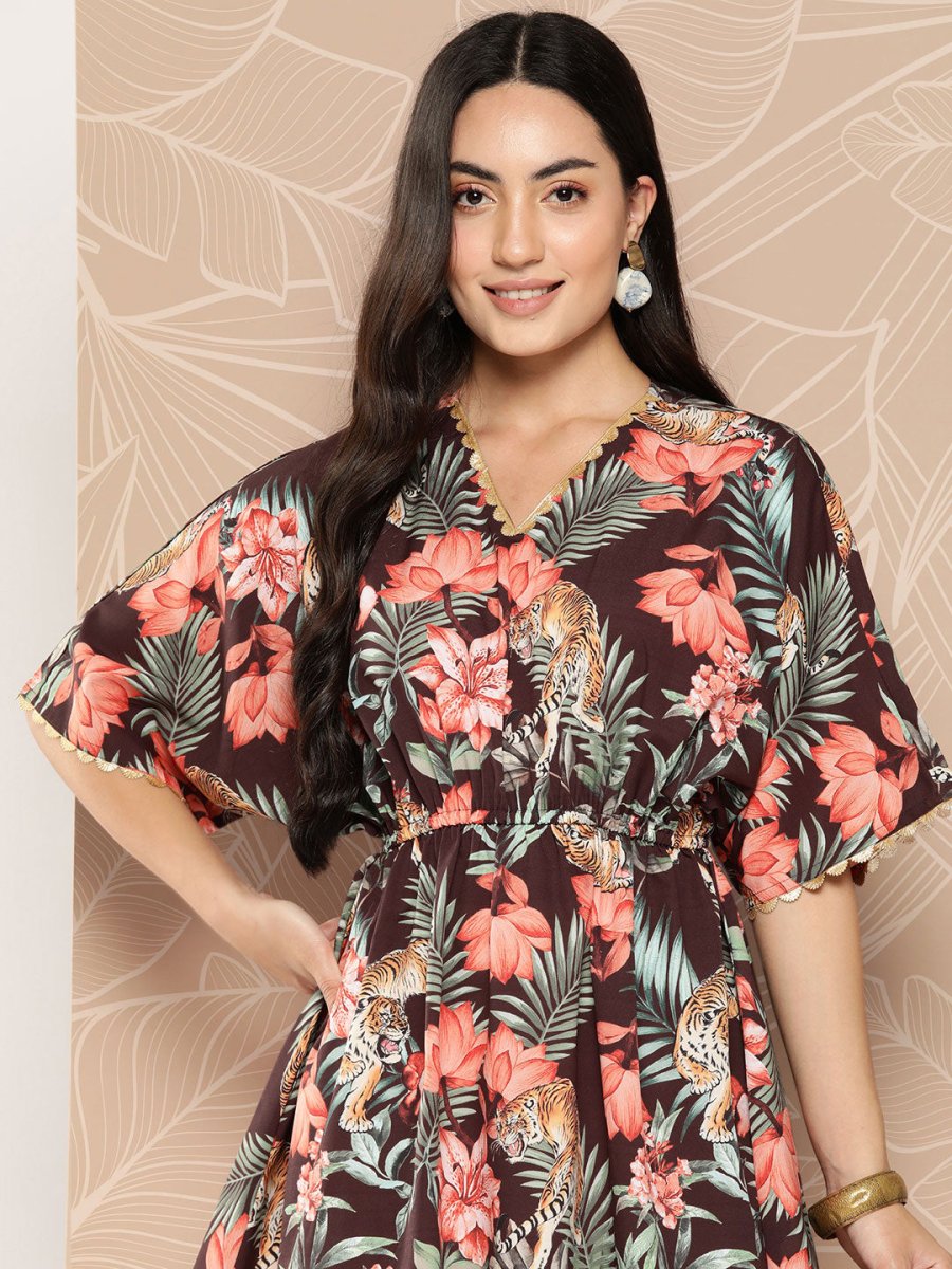 Ahalyaa Floral Printed Tunic | Grocsy