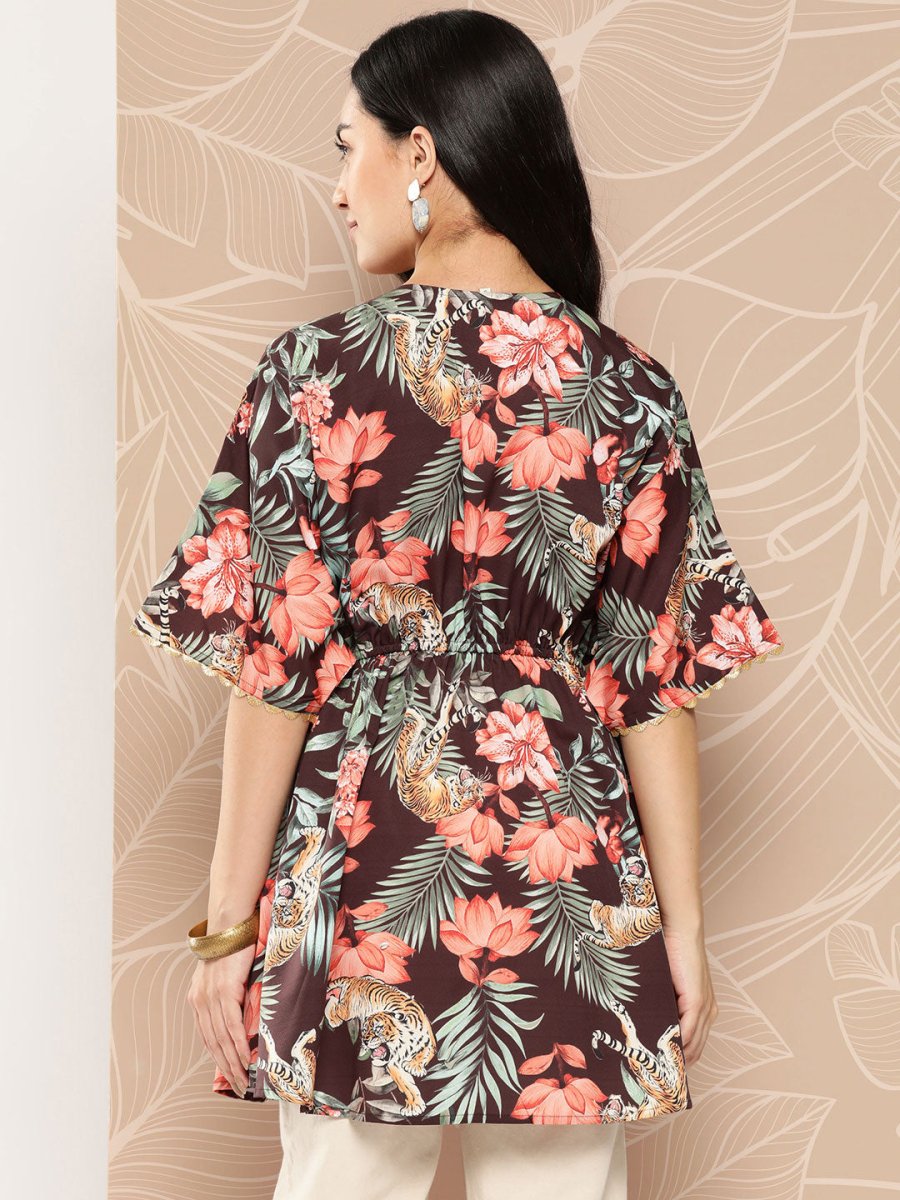 Ahalyaa Floral Printed Tunic | Grocsy