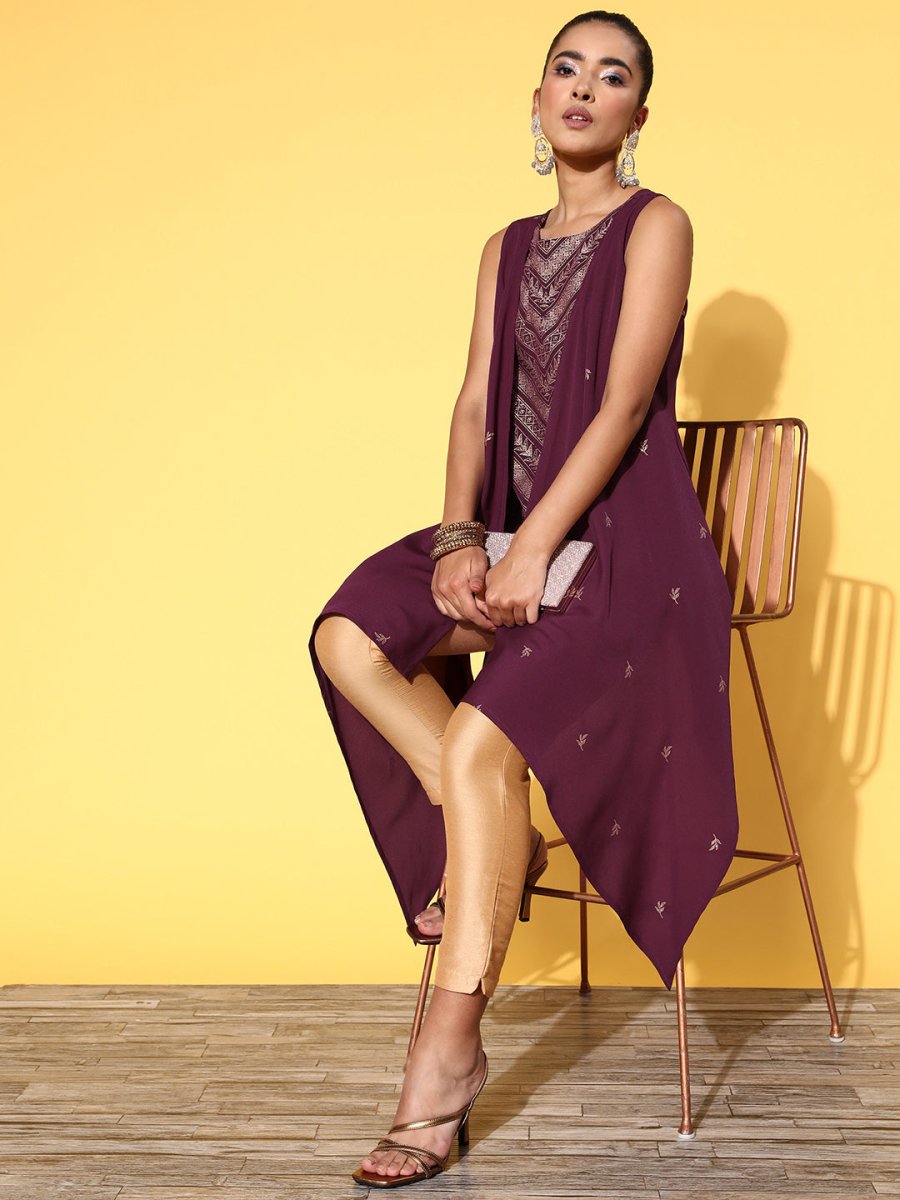 Ahalyaa Women Boat Neck Printed Tunic | Grocsy