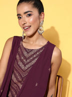 Ahalyaa Women Boat Neck Printed Tunic | Grocsy