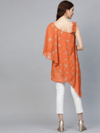 Ahalyaa Women One Shoulder Printed Tunic | Grocsy