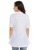 Ahalyaa Checks Printed Blue Tunic | Grocsy