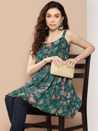 Ahalyaa Floral Printed Tunic | Grocsy
