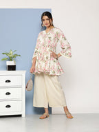 Ahalyaa Women Floral Print Crepe Co-Ords | Grocsy
