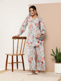 Ahalyaa Women Floral Print Crepe Co-Ords | Grocsy