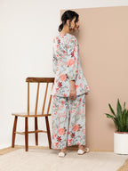 Ahalyaa Women Floral Print Crepe Co-Ords | Grocsy