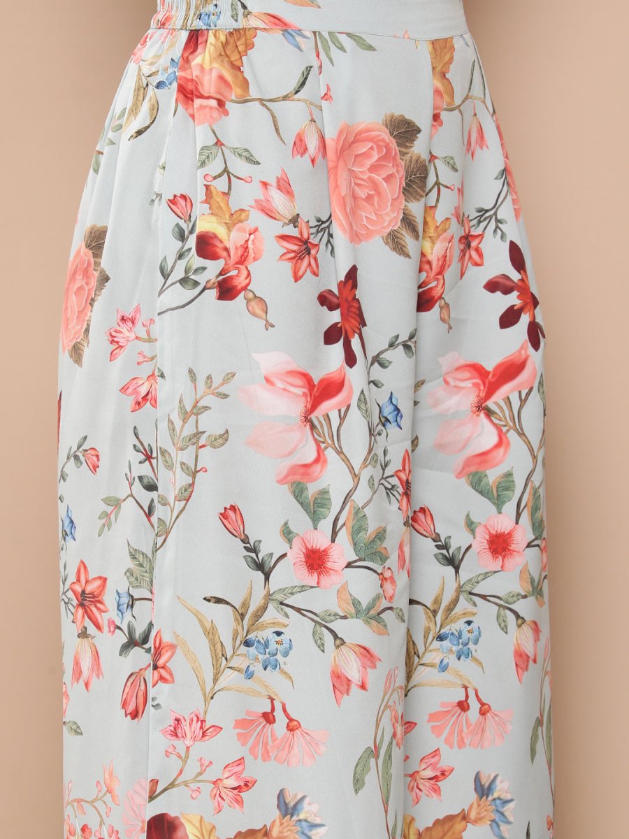 Ahalyaa Women Floral Print Crepe Co-Ords | Grocsy