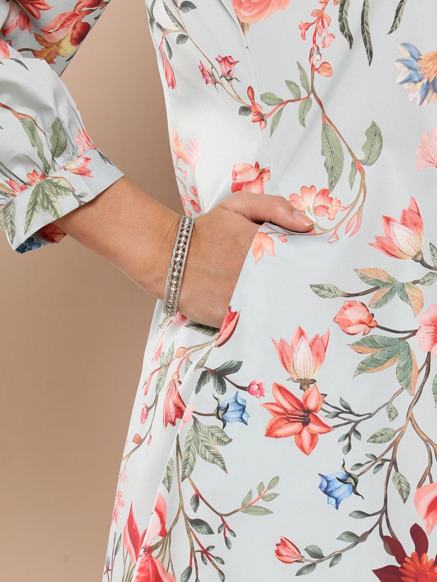 Ahalyaa Women Floral Print Crepe Co-Ords | Grocsy