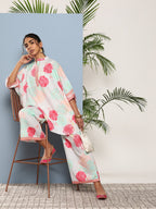 Ahalyaa Women Floral Print Crepe Co-Ords | Grocsy