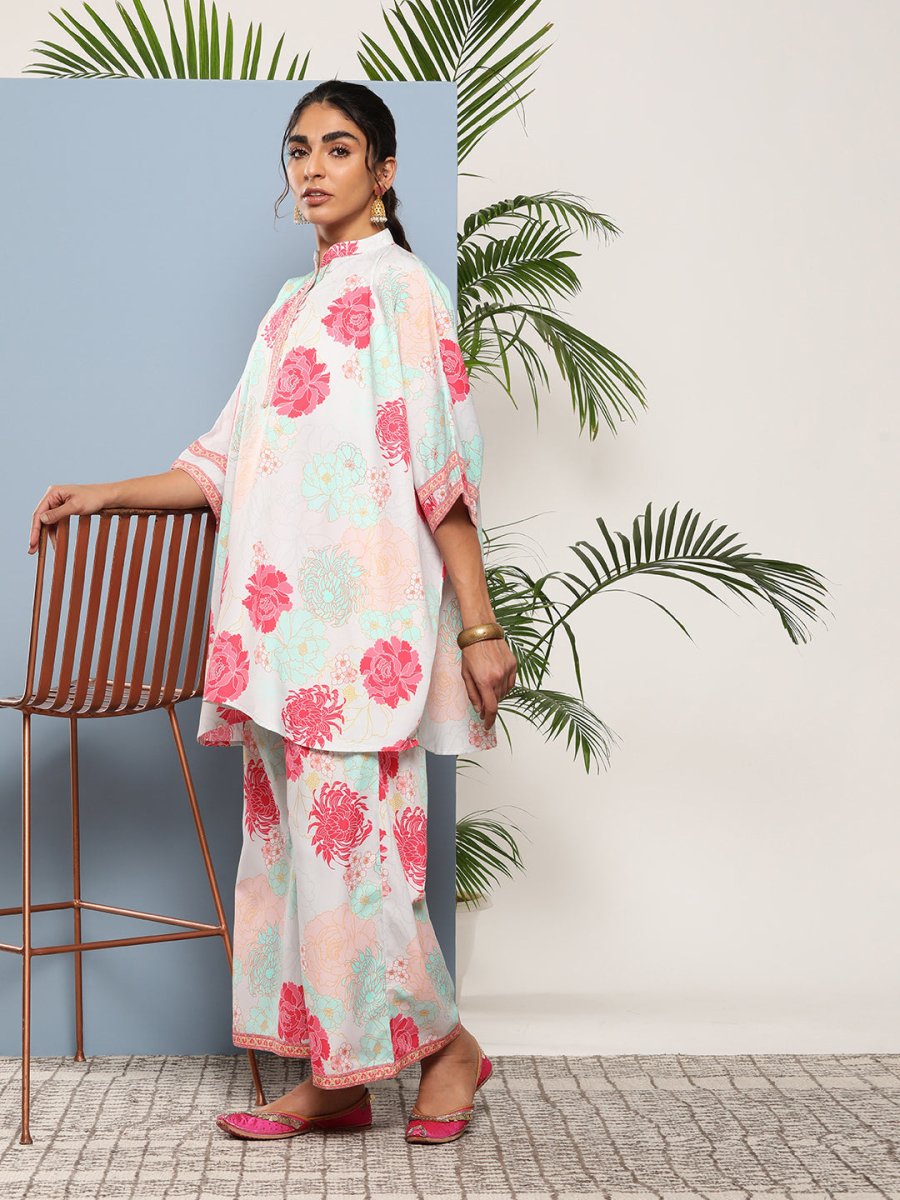 Ahalyaa Women Floral Print Crepe Co-Ords | Grocsy