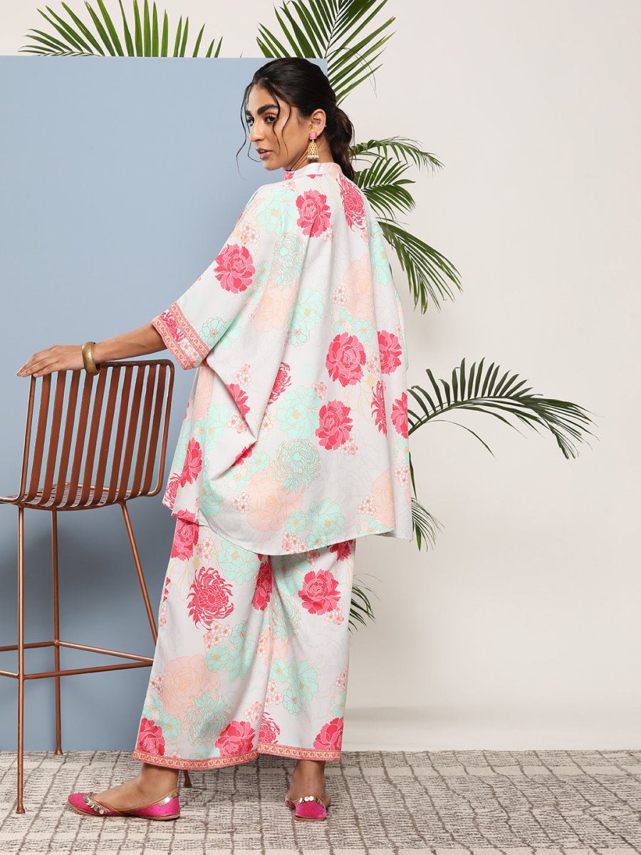 Ahalyaa Women Floral Print Crepe Co-Ords | Grocsy