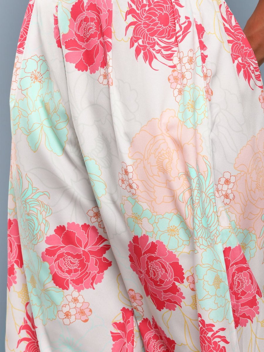 Ahalyaa Women Floral Print Crepe Co-Ords | Grocsy