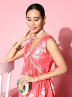 Ahalyaa Floral Printed Crepe Co-Ords | Grocsy