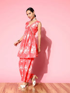 Ahalyaa Floral Printed Crepe Co-Ords | Grocsy