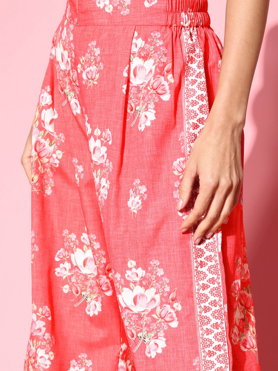 Ahalyaa Floral Printed Crepe Co-Ords | Grocsy