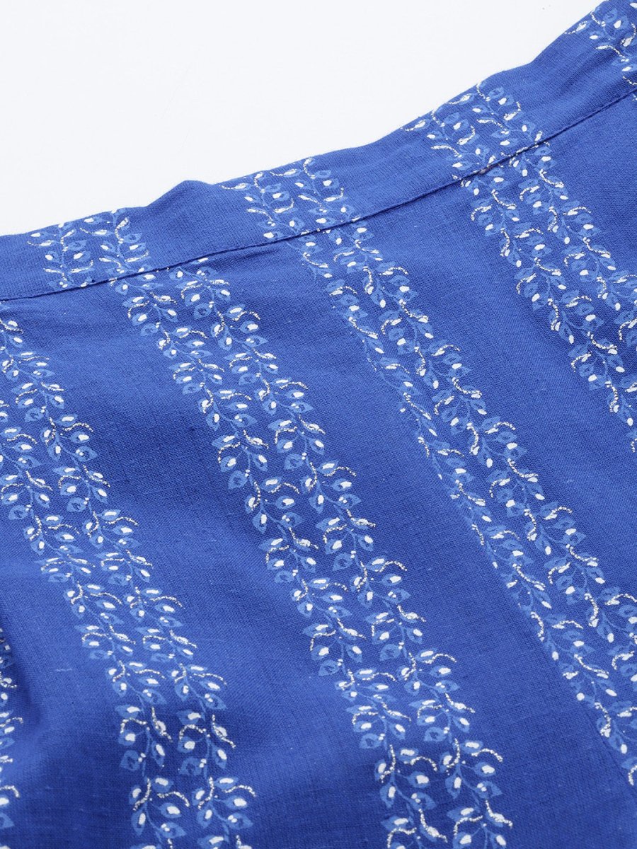 Ahalyaa Printed Pure Cotton Tunic With Palazzos | Grocsy