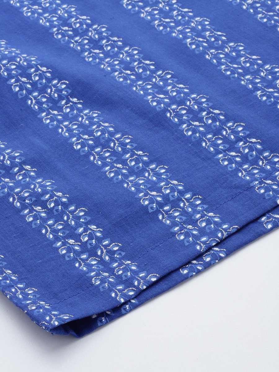 Ahalyaa Printed Pure Cotton Tunic With Palazzos | Grocsy