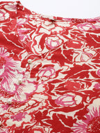 Ahalyaa Printed Pure Cotton Tunic With Palazzos | Grocsy