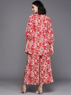Ahalyaa Printed Pure Cotton Tunic With Palazzos | Grocsy