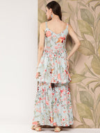 Ahalyaa Women Floral Printed Regular Kurti with Sharara | Grocsy