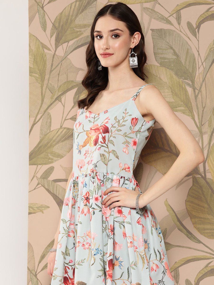 Ahalyaa Women Floral Printed Regular Kurti with Sharara | Grocsy