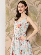 Ahalyaa Women Floral Printed Regular Kurti with Sharara | Grocsy