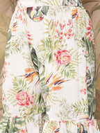Ahalyaa Women Floral Printed Regular Gotta Patti Kurti with Sharara | Grocsy