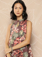Ahalyaa Printed Crepe Tunic With Skirt | Grocsy
