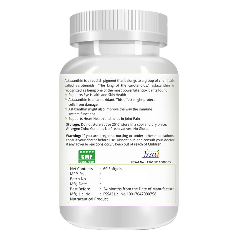 Nature's Velvet Astaxanthin Softgels | Grocsy
