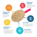 Careberry Earth-Embrace Exfoliating Loofah| Body Sponge Scrubber for Bathing | Bath Luffa Sponges | Grocsy
