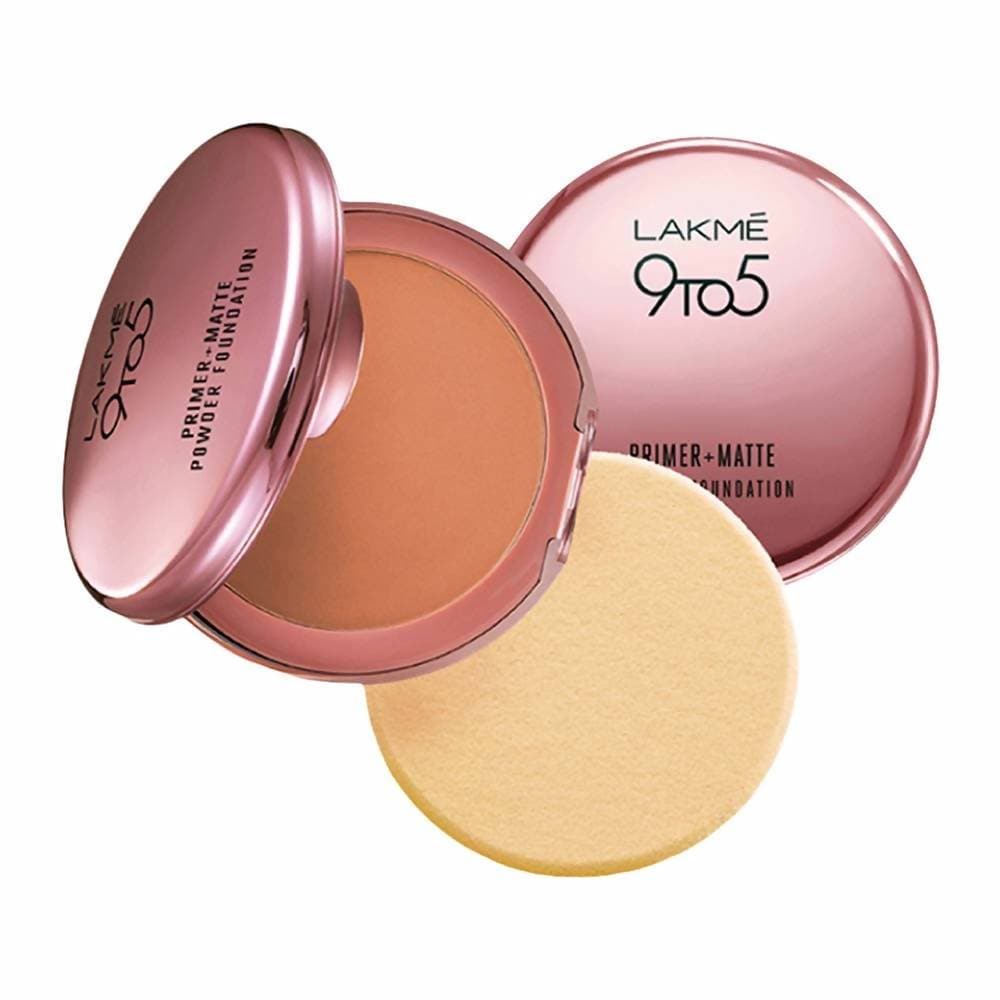 Lakme 9 To 5 Primer With Matte Powder Foundation Compact - Honey Dew | Grocsy
