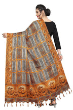 Vamika Mustard Multi Printed Khadi Bhagalpuri Dupatta | Grocsy