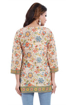 Snehal Creations Elegant Faux Crepe Printed Short Kurti Tunic | Grocsy