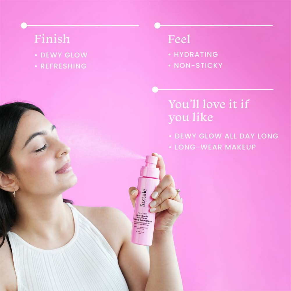 Foxtale The Dazzler Multivitamin Glow Toner + Makeup Setting Spray | Grocsy