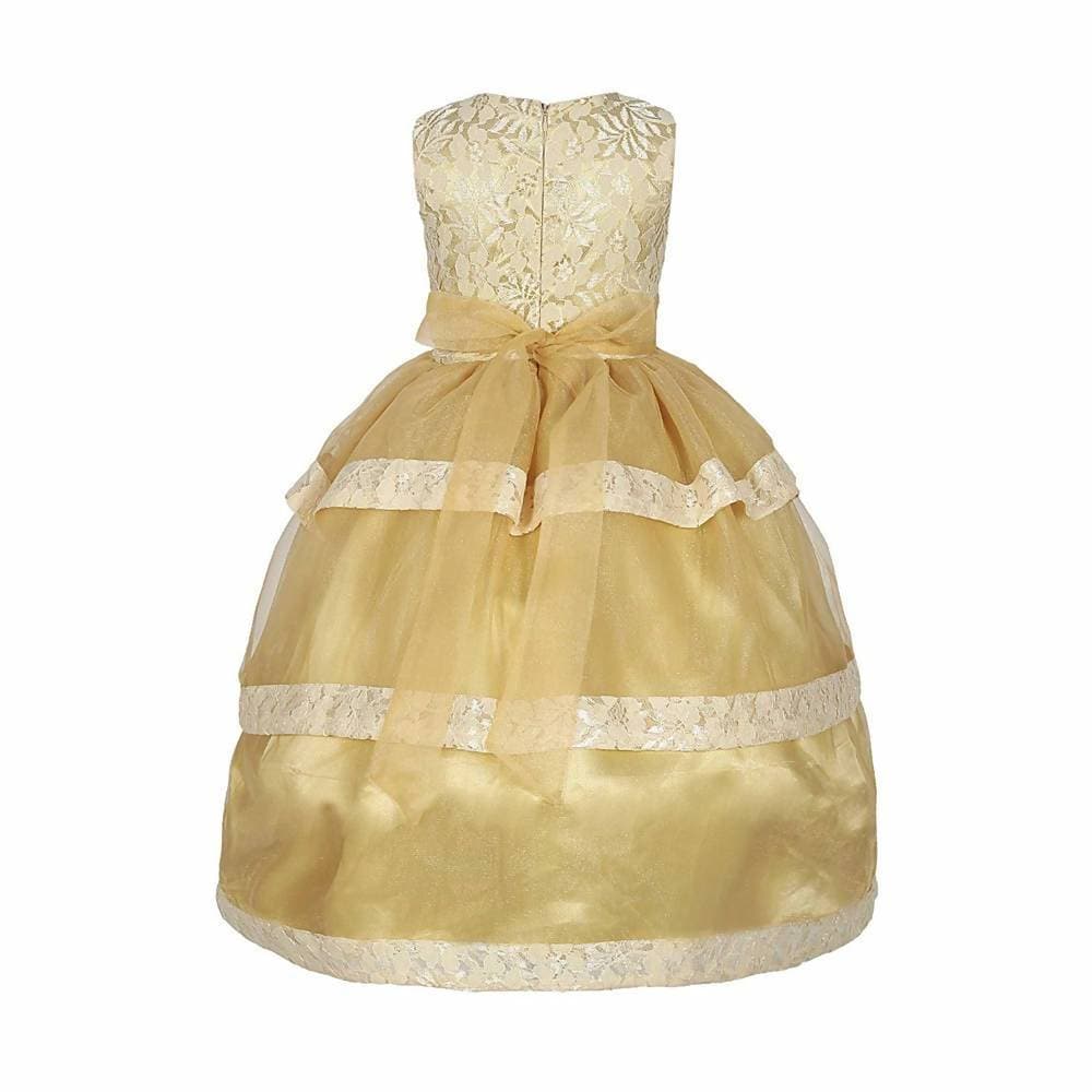 Asmaani Baby Girl's Off White Colour Satin A-Line Maxi Full Length Dress (AS-DRESS-22111) | Grocsy