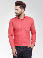 Jainish Men's Cotton Solid Desire Orange Formal Shirt's ( SF 361Desire ) | Grocsy