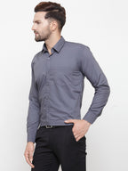 Jainish Men's Cotton Solid Grey Formal Shirt's ( SF 361Grey ) | Grocsy