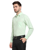 Jainish Men's Cotton Solid Light Green Formal Shirt's ( SF 361Light-Green ) | Grocsy