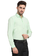 Jainish Men's Cotton Solid Light Green Formal Shirt's ( SF 361Light-Green ) | Grocsy