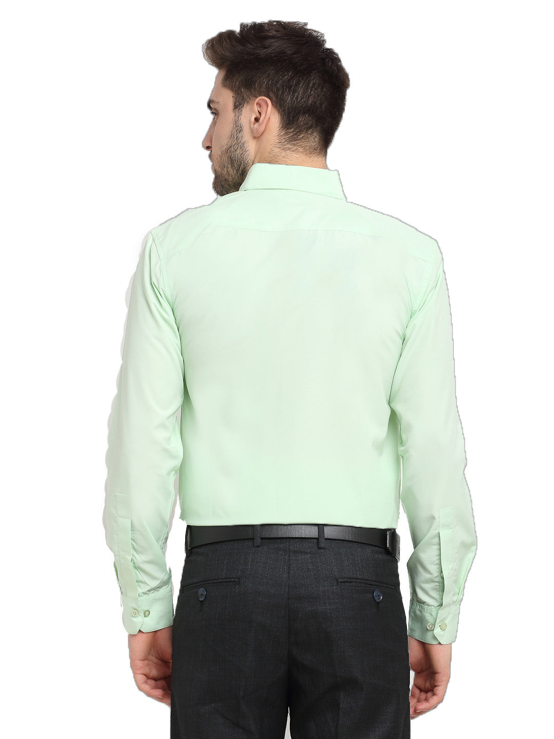 Jainish Men's Cotton Solid Light Green Formal Shirt's ( SF 361Light-Green ) | Grocsy