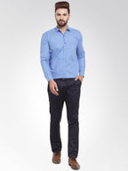 Jainish Men's Cotton Solid Light Blue Formal Shirt's ( SF 361Light-Blue ) | Grocsy