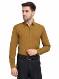Jainish Men's Cotton Solid Mustard Formal Shirt's ( SF 361Mustard ) | Grocsy