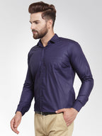 Jainish Men's Cotton Solid Navy Blue Formal Shirt's ( SF 361Navy ) | Grocsy