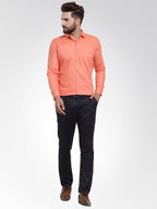 Jainish Men's Cotton Solid Starfish Orange Formal Shirt's ( SF 361Starfish-Orange ) | Grocsy