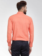 Jainish Men's Cotton Solid Starfish Orange Formal Shirt's ( SF 361Starfish-Orange ) | Grocsy